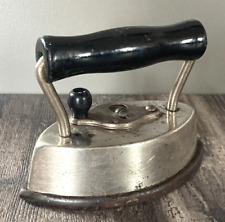 Vtg Dover #62 Sad Iron 2 Piece Set Stainless with Black Wooden Handle Cast Iron for sale  Shipping to South Africa