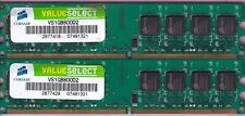 Kit de memória RAM 2GB 2x1GB PC2 6400 CORSAIR VS1GB800D2 DDR2-800 desktop 240 pinos, usado comprar usado  Enviando para Brazil