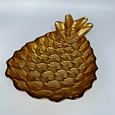 Gold glass pineapple for sale  HORSHAM