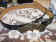 Vintage Belt Buckle~~ Revolver + BLACK BELT for sale  Ruffs Dale