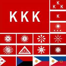 Usado, Bandeira da Revolução das Filipinas KKK Katipunan Magdalo Magdiwang Tagalog Aguinaldo comprar usado  Enviando para Brazil