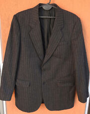 Vintage Savile Row Jacket Blazer Sport Coat Gray Wool Striped Dormeuil (L) for sale  Shipping to South Africa