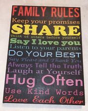 Family rules signs for sale  Seminary