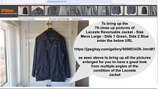 Lacoste reversable jacket for sale  NEWPORT
