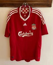 Camiseta deportiva Liverpool FC Adidas 09/10 roja hogar L climacool usada  segunda mano  Embacar hacia Mexico