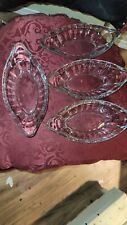 3 glass banana split dishes for sale  Gold Hill