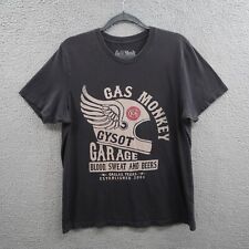 Gas Monkey Shirt Mens Large Gray Slim Fit Short Sleeve Dallas Texas for sale  Shipping to South Africa