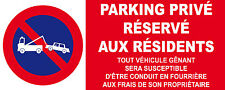 Panneau parking privé d'occasion  Marennes