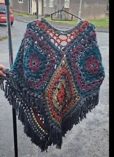 Handmade crochet poncho for sale  HEBDEN BRIDGE