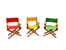 Director Chairs Set of 3 Red Yellow Green Dollhouse 1:12 Miniature 2 1/2 In Tall, used for sale  Shipping to South Africa