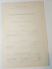 1906 railroad document for sale  Port Saint Lucie