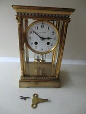 french four glass clock for sale  SOMERTON