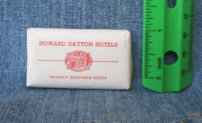 Vintage HOWARD DAYTON HOTELS Mini Sabonete Bar Lembrança Publicidade MX50 comprar usado  Enviando para Brazil