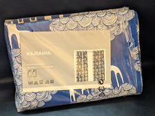 Ikea Kajsamia niebieska przelotka 98 cali pojedyncza zasłona mod tkanina drzewna, używany na sprzedaż  Wysyłka do Poland