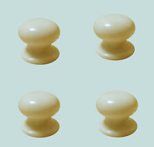Confezione Di 10 X Cream Polyester Resina Armadietto Cassetto Manopole 40mm, usato usato  Spedire a Italy