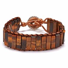 Brazalete de cuero multicapa de piedra natural curativa chakra para mujeres joyería segunda mano  Embacar hacia Argentina