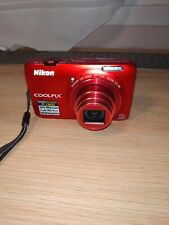 Nikon Coolpix S6300 Red 16MP Full HD Zoom 10x Digital Camera  for sale  Shipping to South Africa