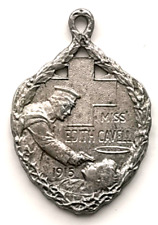 Usado, Médaille  en argent - WW1 Miss Édith Cavell  1915  Rare !!! segunda mano  Embacar hacia Argentina
