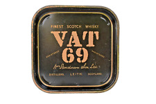 Vintage Vat 69 Scotch Whisky Pubblicità Latta Vassoio Distillatori Leith Scozia segunda mano  Embacar hacia Argentina