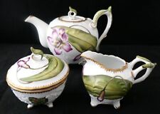ANNA WEATHERLEY Hand painted Porcelain Teapot Sugar Bowl Creamer Set for sale  Shipping to South Africa