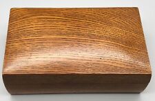 Antique High Quality Handmade Oak Wood Trinket Jewelry Document Box Rolled Hinge, used for sale  Shipping to South Africa