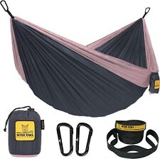 Wise Owl Outfitters Single or Double Hammock for Camping, Medium - Charcoal Rose for sale  Shipping to South Africa