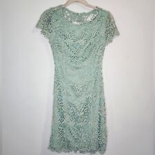 Mini vestido feminino Lulus Romance Language Sage verde perfeito renda sem costas crochê S comprar usado  Enviando para Brazil