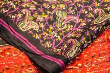 100% Puro Seta Sari Saree Vintage India Stampato Riciclato Tessuto Sari PSS15558 comprar usado  Enviando para Brazil