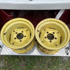 JOHN DEERE GARDEN TRACTOR WIDE REAR RIMS WHEELS AM104008 316 318 332 425 445 455 for sale  Shipping to South Africa