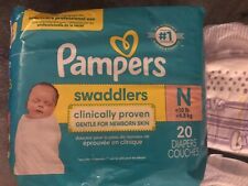 Pampers NEWBorn Diapers Qty 20 plus 10 Misc, Diapers Qty. 30 Total for sale  Shipping to South Africa