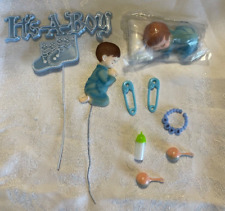 Used, Vintage Baby Boy Cake Shower Decorations for sale  Shipping to South Africa