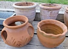 Job Lot of 4 Vintage, Hand Thrown Terracotta Pots (1 strawberry pocket planter) for sale  BURNHAM-ON-CROUCH