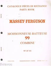 ▬►Catalogue Pieces Rechange Moissonneuse Batteuse MASSEY FERGUSON MF 99 Combine d'occasion  Marcillat-en-Combraille
