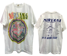 Camisa Nirvana Vintage XL Sliver In Utero Tour Smiley Kurt Cobain HSB Punk Grunge comprar usado  Enviando para Brazil