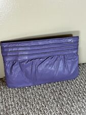 Bolsa de ombro vintage anos 80 envelope couro roxo bolsa de embreagem MCM comprar usado  Enviando para Brazil