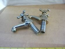 Used, Vintage Solid Brass Hot & Cold Basin Taps. Approx. for sale  Shipping to South Africa