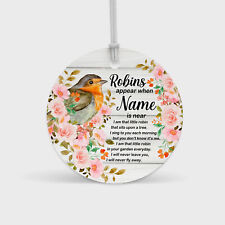 Personalised robin memorial for sale  DUKINFIELD