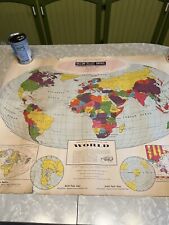 Mapa del mundo vintage - Colorido - Promoción de drogas Rexall - Verdadero vintage segunda mano  Embacar hacia Argentina