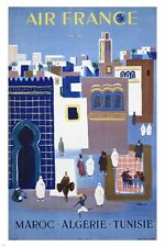 morocco tunisia algeria FRENCH AIRLINE classic vintage TRAVEL POSTER 20x30 for sale  Shipping to Canada