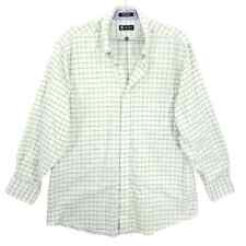 Camisa social masculina Chaps Oxford 16-16,5" 32/33 xadrez verde branco ajuste clássico top, usado comprar usado  Enviando para Brazil