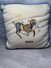 Aries needlepoint pillow for sale  Bedford