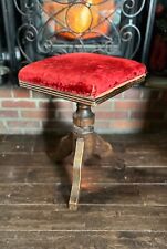 Used, Antique Merriam Red Velvet Wood Piano Stool 1900’s  for sale  Shipping to South Africa