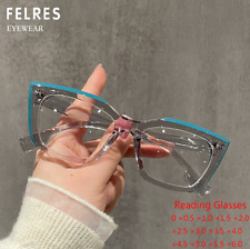 Óculos de leitura feminino retrô transparente olho de gato luz azul bloqueio lentes  comprar usado  Enviando para Brazil
