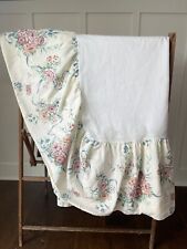 Falda de cama floral vintage con volantes antipolvo de algodón Cottage Core Queen segunda mano  Embacar hacia Argentina