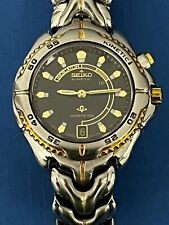 Relógio feminino Seiko Kinetic Sports 100 3M22-0B99 prata ouro 2 tons comprar usado  Enviando para Brazil