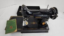 Máquina de coser eléctrica portátil Singer 1948 vintage modelo 221-1 AG700282 negra segunda mano  Embacar hacia Argentina
