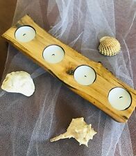 Świecznik DIY, drewniany, tealight candles, orzech, używany na sprzedaż  PL