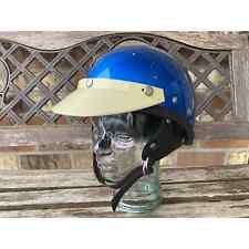 Medio casco de motocicleta Buco Traveler años 60 pintado azul helicóptero bobber segunda mano  Embacar hacia Mexico