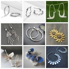 Vintage Silver Pearl Earrings Ear Hook Dangle Drop Women Wedding Jewelry for sale  Shipping to Canada