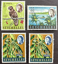 Seychelles Scott 198-99, 203 Lote de 4 MH Papagaio Preto, Baunilha, Anis Royale Bay comprar usado  Enviando para Brazil